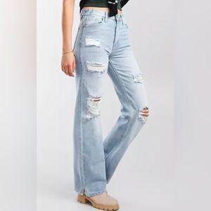 Gilded Intent 90’s Wide Leg Destructed - 27” x 30”